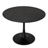 42.13"Modern Round Dining Table,Four Patchwork Tabletops with Solid Wood Veneer Table Top - 4 of 4