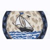 Earth Rugs Nautical White Sailboat Printed Coaster 5"x5" – Coastal Drink Protector - 2 of 3