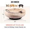 JOEJOY Dog Beds for Small Medium Dogs, Cozy Cuddler Luxury Puppy Pet Bed with Blanket Attached, Donut Round Calming Anti-Anxiety Dog Burrow Cave Bed - 2 of 4