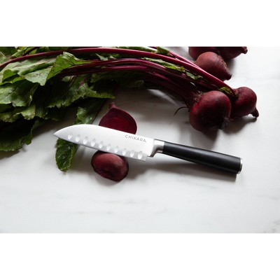 GINSU Bamboo Chikara 8pc Bamboo Block Set: Stainless Steel Knife Set, Comfort-Grip Handle, Rust-Resistant, Hand Wash