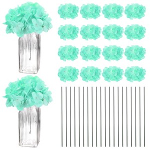 Unique Bargains Plastic Durable Realistic Reusable Silk Hydrangea Flowers with Stems for Home Decor/Wedding 9.84 In - 1 of 4