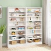 Lirago White 9-Tier Shoe Cabinet E1 Particle Board 31.5x11.8x70.86 Holds 40-45 Pairs Shoes Storage Rack - 4 of 4