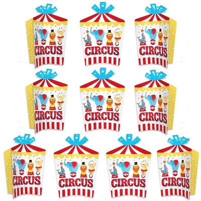 Big Dot of Happiness Carnival - Step Right Up Circus - Table Decorations - Carnival Themed Party Fold and Flare Centerpieces - 10 Count