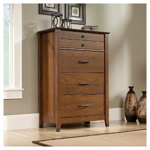4 Drawer Carson Forge Chest Washington Cherry - Sauder: Space-Saving Vertical Storage, Metal Runners - 1 of 3