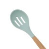 Unique Bargains Spoon Hand Wash Only Wooden Handle Slotted Spoon Silicone Wooden Handle 12.6" 1 Pc - 4 of 4