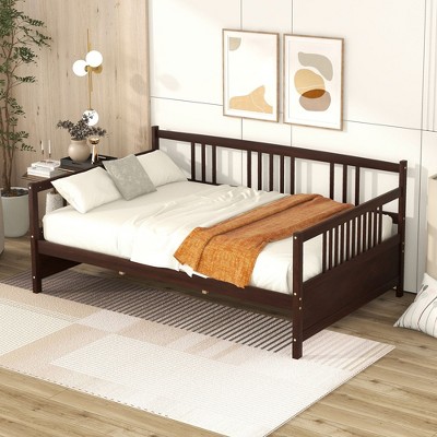 NicBex Full Size Wood Daybed with Support Legs for Bedroom,Living Room,Apartment