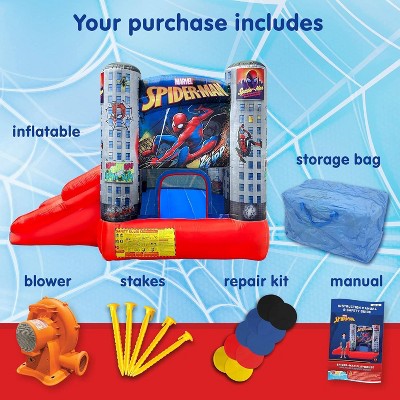 Marvel Spider-Man Inflatable Bounce House with Slide