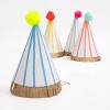 Meri Meri Stripe Pompom Party Hats (Pack of 8) - image 4 of 4