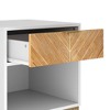 Nathan James Set of 2 Kensi Wood Herringbone Nightstands - 4 of 4