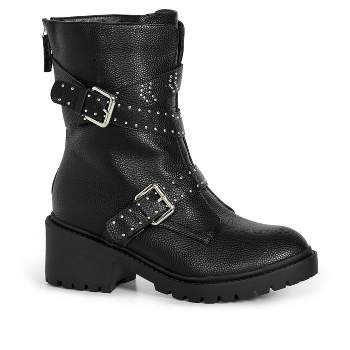 Women's  Wide Fit Mia Ankle Boot - black | EVANS