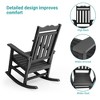 Sonkuki Patio Outdoor 4-Piece Adirondack Rocking Chairs with Big Armrests, Weather Resistant, Easy Installation, Lawn and Backyard - 4 of 4