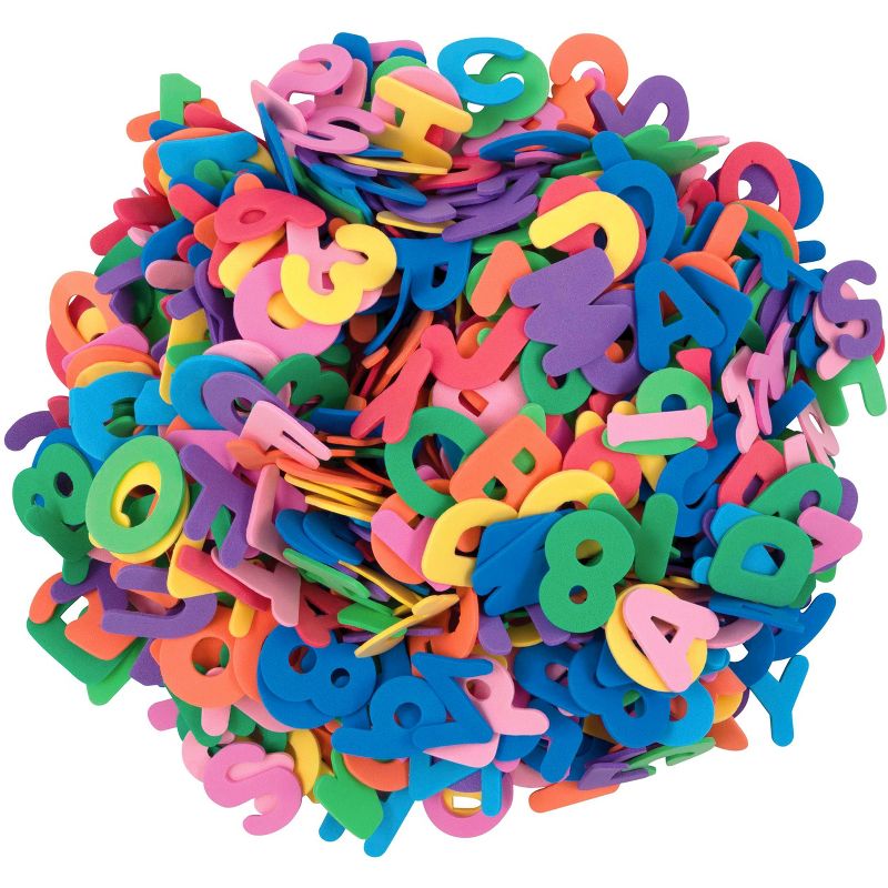 Wonderfoam Letters and Numbers Set, 1-1/2 in, Assorted Color, 1/2 lb, 2 of 4