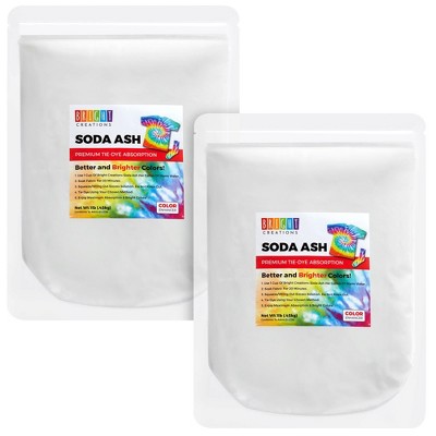 Bright Creations 2 Pack Soda Ash for Tie Dye Shirts, Arts and Crafts (2 lbs)