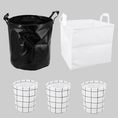 5ct Black & White Collapsible Decorative Bin Set - Bullseye's Playground™