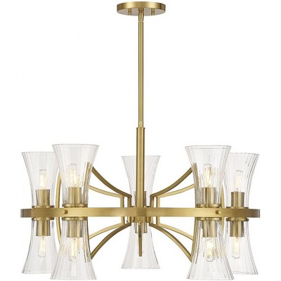 Savoy House Bennington 10 - Light Chandelier in  Warm Brass
