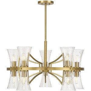 Savoy House Bennington 10 - Light Chandelier in  Warm Brass - 1 of 4