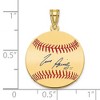 Black Bow Jewelry 14K Gold Plated Tim Raines Signature SM Enamel Baseball Pendant - 4 of 4