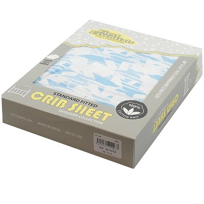 First Essentials 100% Cotton Standard Fitted Crib Sheet Breathable and Super Soft