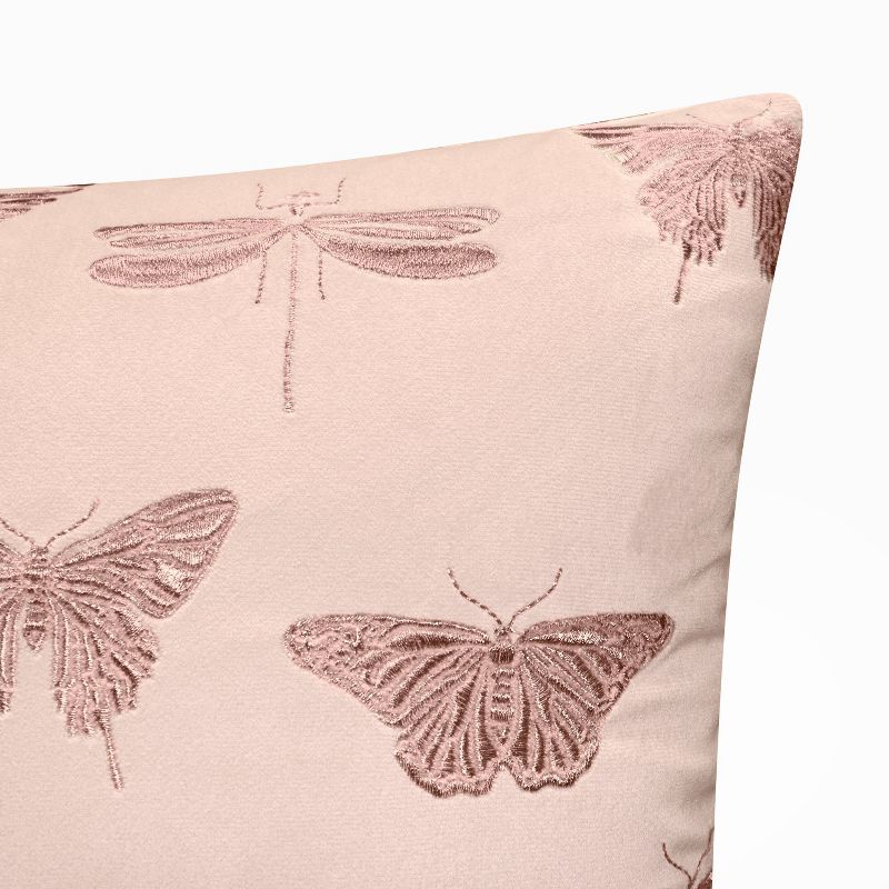 13"x20" Oversize Embroidered Butterflies and Moths Lumbar Throw Pillow - Edie@Home, 5 of 7