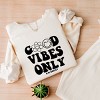 Simply Sage Market S.W.Smiley Good Vibes Only Smiley Face Lightweight Garment Dyed Sweatshirt - 3 of 4