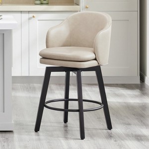 Spruce&Spring Modern Swivel Counter Bar Stools with Arm & Double-layed Seat - 1 of 4