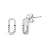 Haus of Brilliance 925 Sterling Silver 1/10 Diamond Diamond Paperclip Stud Earrings - 2 of 4