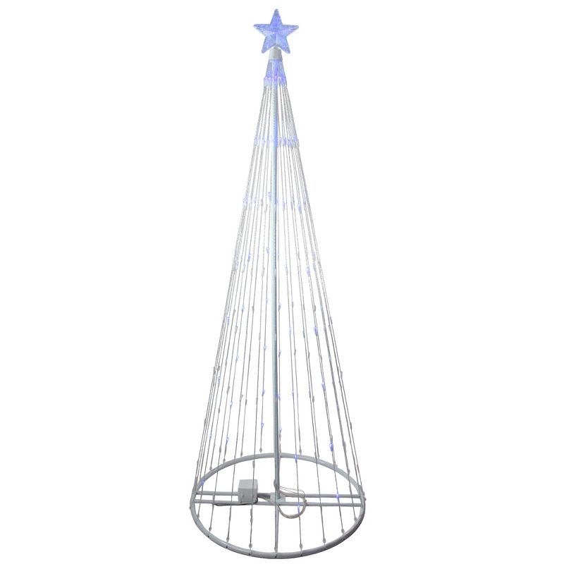 Northlight 12' Pre-Lit Blue LED Show Cone Christmas Tree Outdoor Decor, 2 of 3