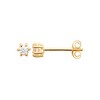 Saint Roman 750 Gold-Plated Small Solitaire Earrings – Dazzling Zirconium Oxide with Butterfly Clutch Backing - 3 of 3