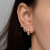Small Gold Huggie Hoop Earrings Set for Women Men Hypoallergenic 14K Plated Stack Cartilage Earrings, Multiple Piercing - 4 of 4