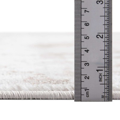 Salle Garnier Beige Rectangular Stain-Resistant Area Rug