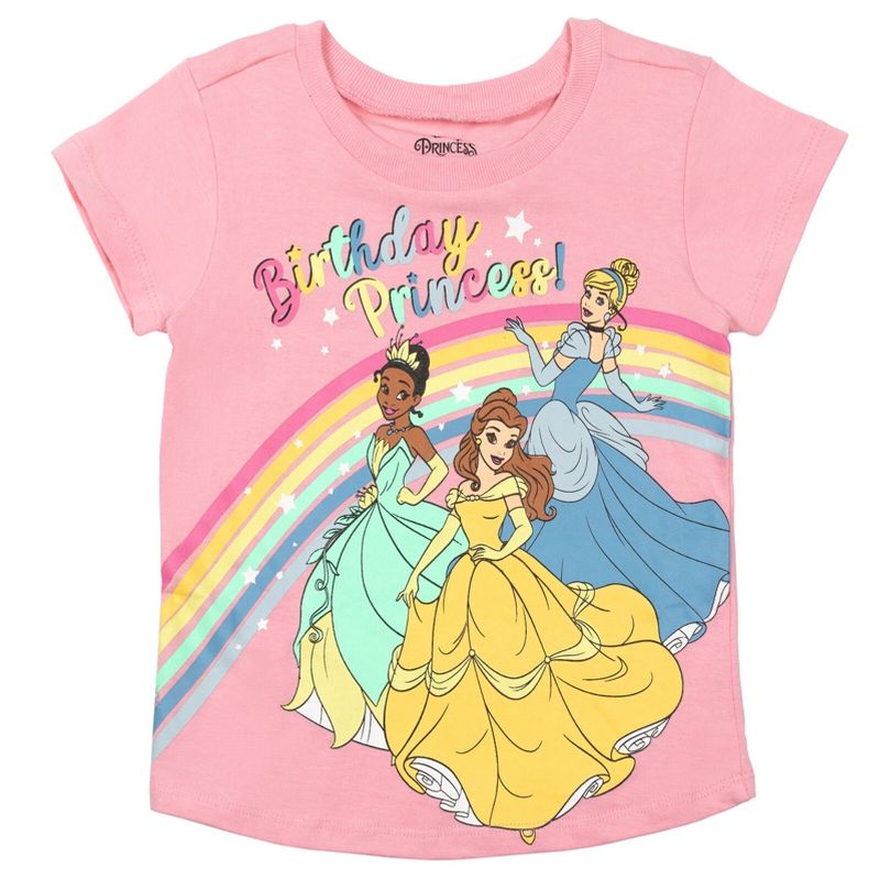 Disney Minnie Mouse Princess The Little Mermaid Moana Lilo & Stitch Frozen Elsa Birthday Girls T-Shirt Toddler to Big Kid, 2 of 9