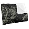 The Lord Of The Rings Black Map Of Middle Earth Silky Touch Blanket White 50X60 - 3 of 4