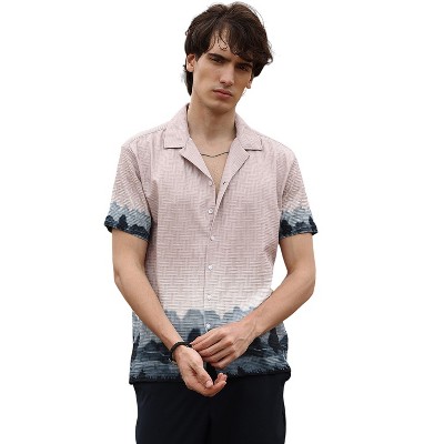Campus Sutra Men Men's Sky Blue & Space Blue Lakeside Ombre Shirt
