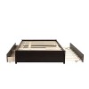 Full Size Wood Platform Bed with a Twin Trundle and 2 Drawers, White/Gray/Espresso, 4W -ModernLuxe - image 4 of 4