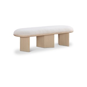 Meridian Furniture,Wilshire Boucle Fabric Bench - 1 of 4