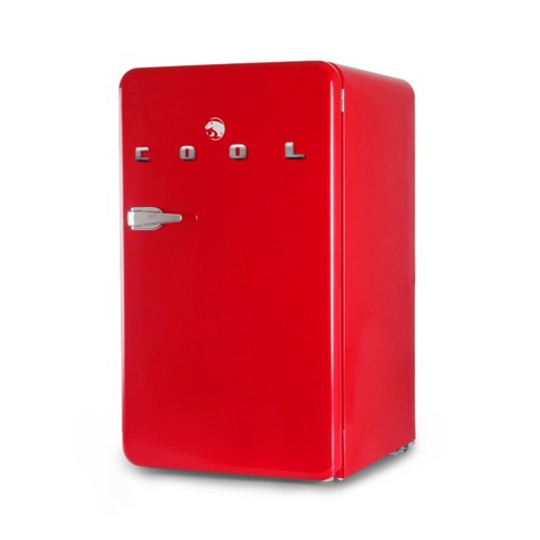 Frigidaire Retro 3.2 Cu ft Two Door Mini Fridge with Freezer, Red