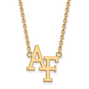 Black Bow Jewelry 14k Yellow Gold United States Air Force Academy Fighting Falcons NCAA Necklace 18 Inch - 1 of 4