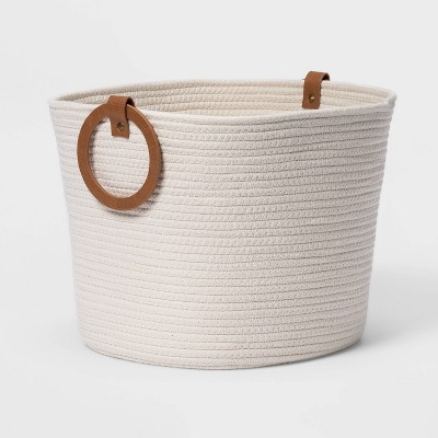 Coiled Rope with Round Handles White - Threshold™