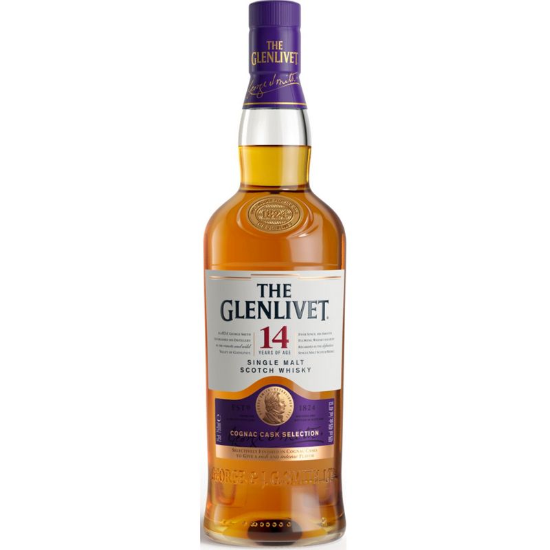 The Glenlivet 14yr Single Malt Scotch Whisky - 750ml Bottle, 1 of 9