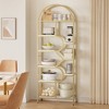 6-Tier Arched Bookshelf, 82" Tall Metal Frame Book Rack, Bookcase Display Racks with Open Storage Shelf for Bedroom, Living Room, Home Office - 2 of 4