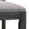 Sapphtopaz Modern Bar Stools Set of 2, Upholstery High Chair with Wood Legs, Dining Chairs with Mid Back, Barstools for Kitchen Island - 4 of 4
