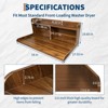 2-Tier Washer Dryer Countertop with 2.75" H Edge Rails, Laundry Countertop with Anti-Slip Pads, Washer and Dryer Topper with Non-Slip Pad, Walnut - 2 of 4