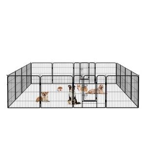BestMassage Dog Playpen 24/32/40 Inch Heavy Duty Playpen Pen Dog Fence Dog Kennel with Doors Indoor Outdoor Pet Exercise Pen Puppy Playpen - 1 of 4