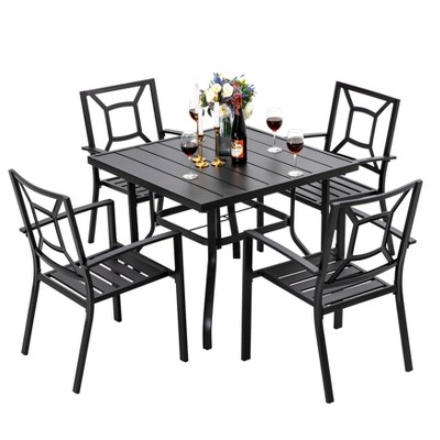 5pc Dining Set - Black - NUU GARDEN