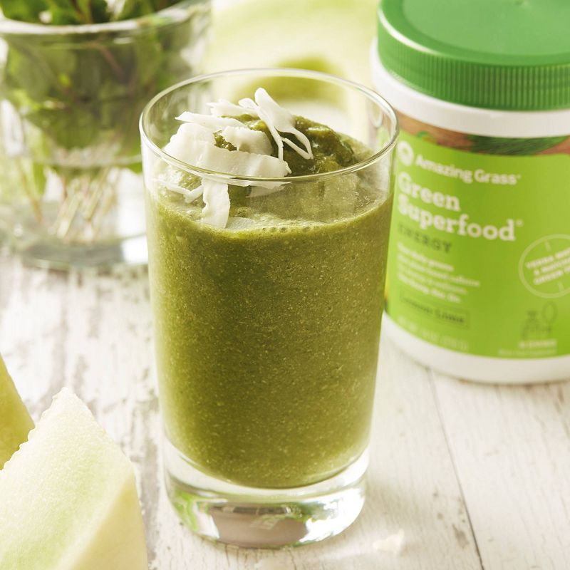 Amazing Grass Green Superfood Energy Vegan Powder - Lemon Lime - 7.4oz, 6 of 10