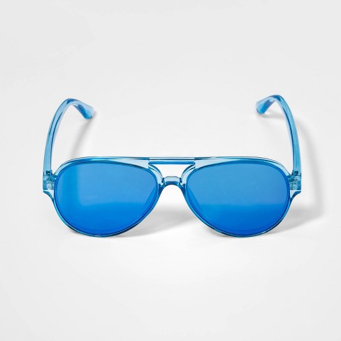 Aviator glasses blue best sale