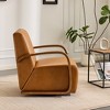 KWPZQEB Vintage Swivel Accent Chair, 360 Degree Square Swivel Barrel Chair with Armrests & Upholstered, Accent Chair for Bedroom, Living Room - 2 of 4