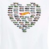 Women's - Hot Wheels - Valentine's Hot Wheels Heart Short Sleeve Graphic T-Shirt - 2 of 4