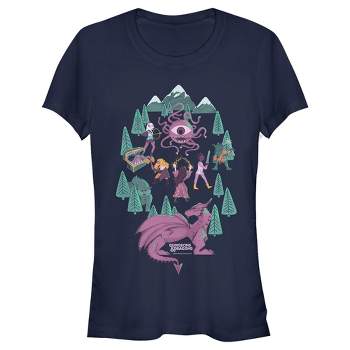 Juniors Womens Dungeons & Dragons Let The Adventure Begin, Watch Out For Monsters T-Shirt