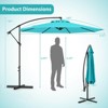 Costway  10 FT Patio Offset Umbrella w/8 Ribs Cross Base Tilt - 2 of 4